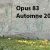 Opus 83 – Automne 2022
